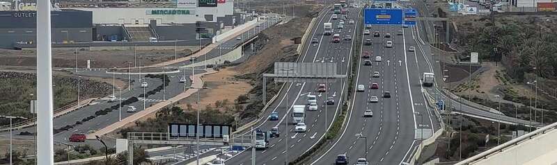 Vista de la GC-1 a  la altura de Jinámar/Jesús Ruiz Mesa